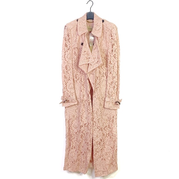 Burberry Blush Grace Hill Floral Lace Trench Coat - Picture 2 of 8